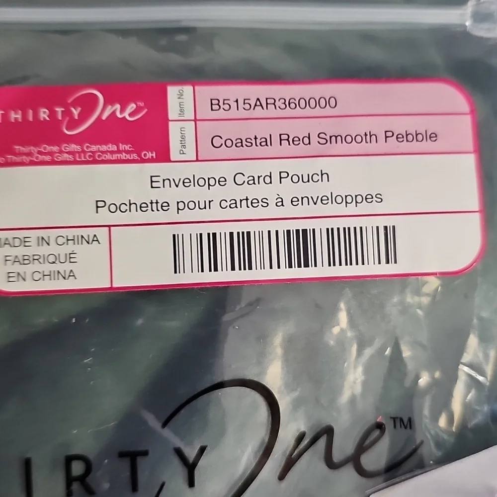 Thirty One Envelope Card Pouch Coastal Red - Picture 4 of 4